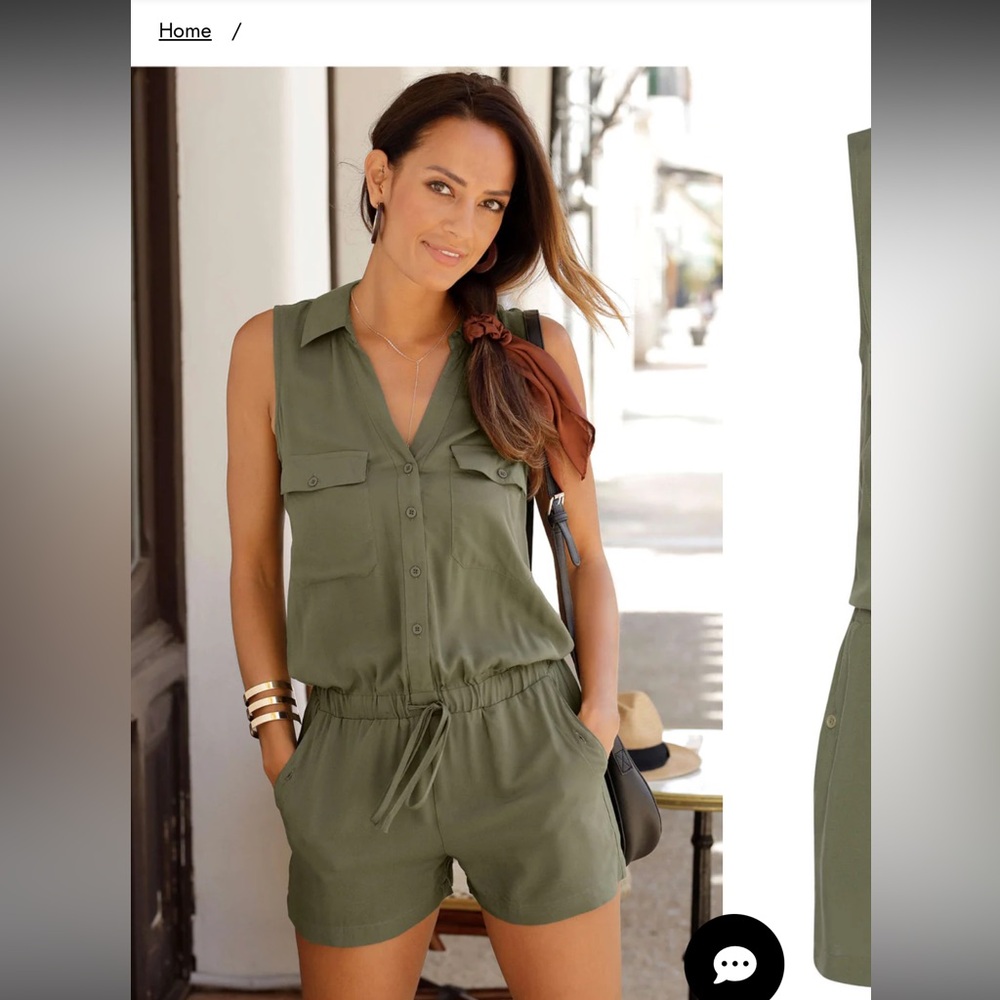 Sleeveless Olive Green Button-Up Dress